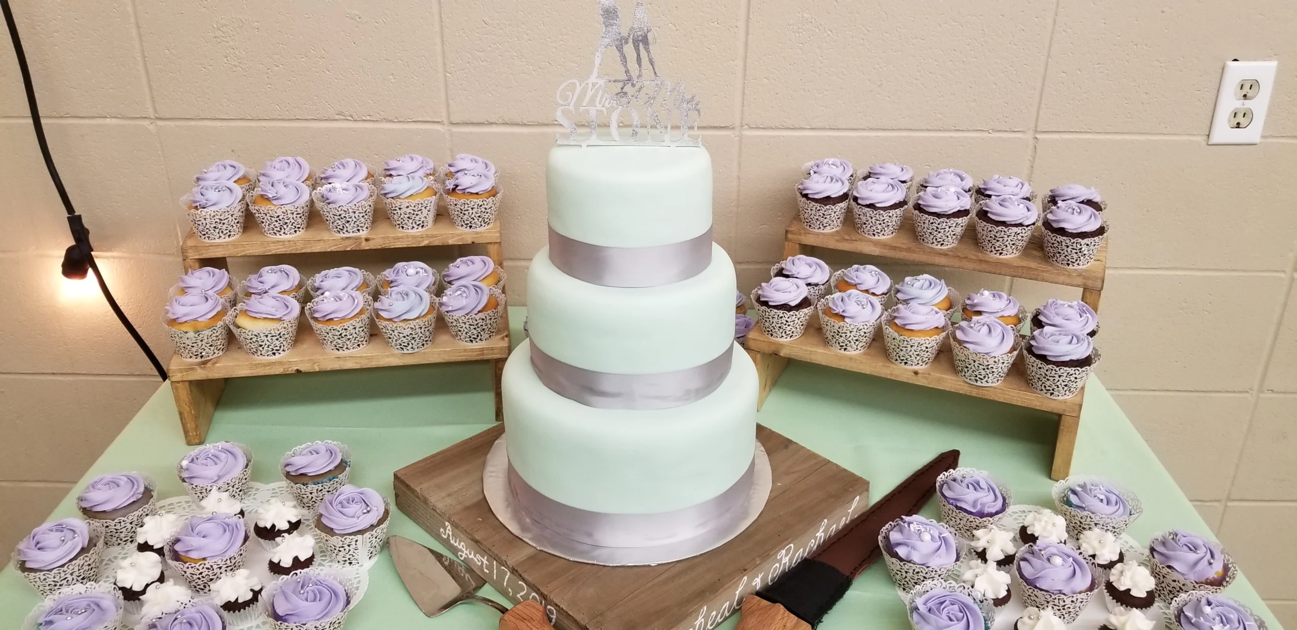Custom Cakes - Lavender and Teal